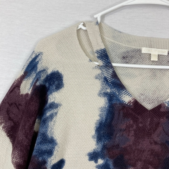 Lisa Todd Tie Dye V-Neck Cut Out Sweater - Picture 2 of 5